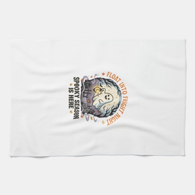 Halloween Ghost Moon Parade Kitchen Towel (Horizontal)