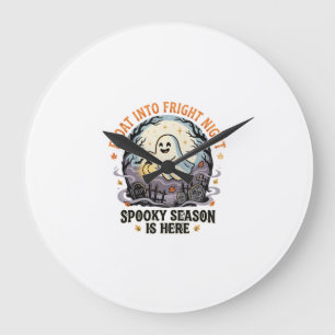 Halloween Ghost Moon Parade Large Clock