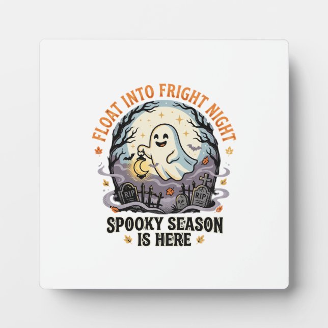 Halloween Ghost Moon Parade Plaque (Front)