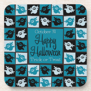 Halloween ghost mosaic coaster