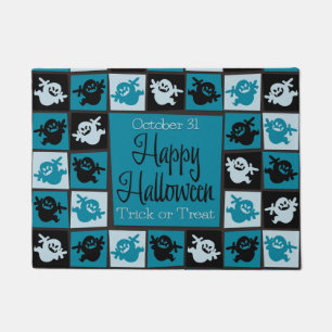 Halloween ghost mosaic doormat