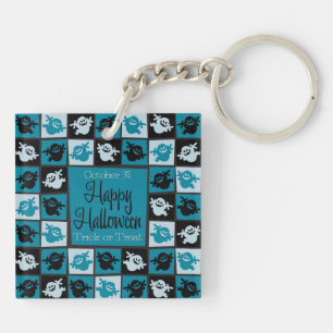 Halloween ghost mosaic keychain