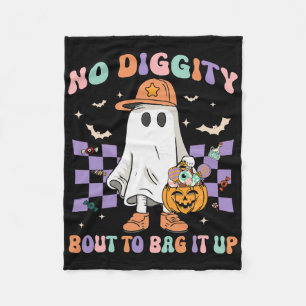 Halloween Ghost No Diggity Bout To Byg It Up Toddl Fleece Blanket