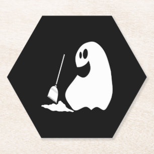 Halloween Ghost Paper Coaster