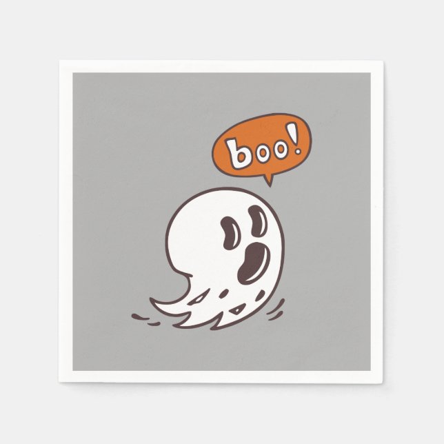 Halloween Ghost Paper Napkin (Front)