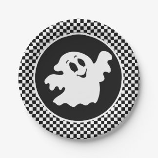 Halloween Ghost Paper Plate