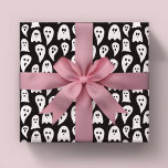 Halloween Ghost pattern Wrapping Paper Sheet<br><div class="desc">Spooky Halloween ghost pattern black and white wrapping paper sheets.  Matching items available.  Original art from artists own illustrations. Please use the message me button below for help with further customization and special requests.  © Zoe Chapman Design</div>