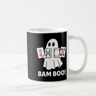 Halloween Ghost Playing Mahjong Spooky Bam Boo Coffee Mug