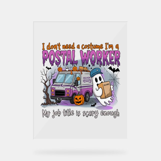Halloween Ghost, Postal Worker (Recto)