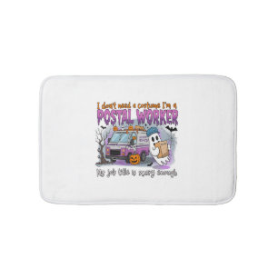 Halloween Ghost,Postal Worker Bath Mat