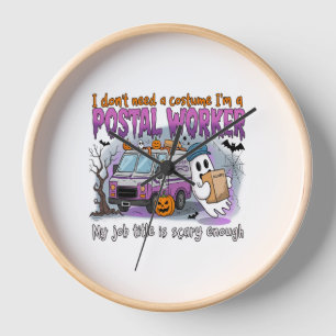 Halloween Ghost,Postal Worker Clock