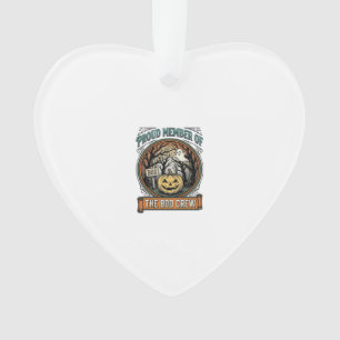 Halloween Ghost Proud Member Boo Crew Vintage Funn Ornament