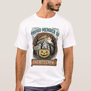 Halloween Ghost Proud Member Boo Crew Vintage Funn T-Shirt