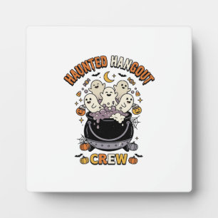 Halloween Ghost Pumpkin Crew Plaque