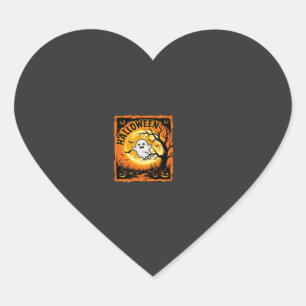 Halloween Ghost Pumpkin Haunted Tree Heart Sticker