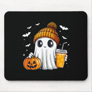 Halloween Ghost Pumpkin Spice Latte Autumn Fall Co Mouse Pad