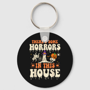 Halloween Ghost Pumpkin There's Some Horrors In Th Keychain