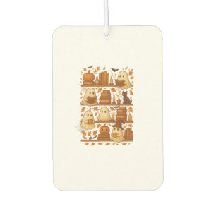 Halloween Ghost Reading Books Lover Air Freshener