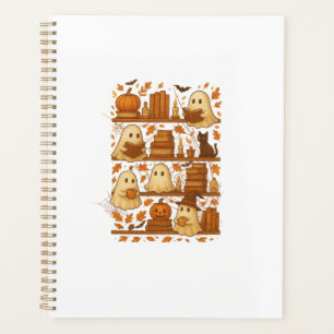 Halloween Ghost Reading Books Lover Planner