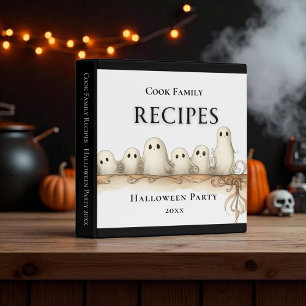 Halloween Ghost Recipe Binder – Customizable