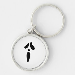 Halloween Ghost Scary Face Holiday Keychain