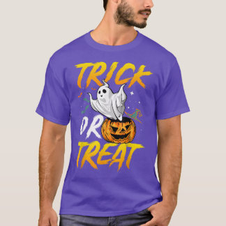 Halloween Ghost Scary Pumpkin Boys Girls Kids Cute T-Shirt