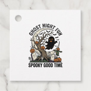 Halloween Ghost Shirt Vintage Graveyard Fun Design Favour Tags