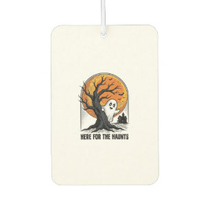 Halloween Ghost Shirt Vintage Haunted Moon Design_ Air Freshener