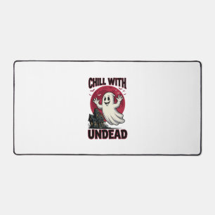 Halloween Ghost Shirt Vintage Haunted Zombie Desig Desk Mat
