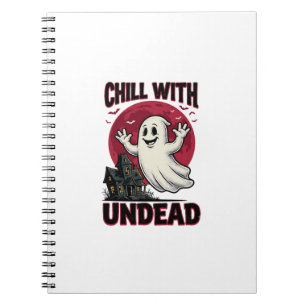 Halloween Ghost Shirt Vintage Haunted Zombie Desig Notebook