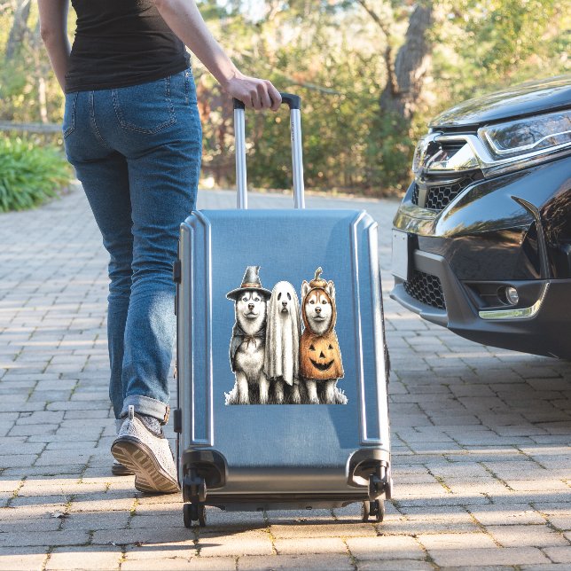 Halloween Ghost Siberian Husky Dog (Suitcase Insitu)
