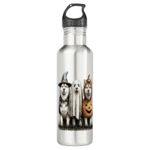 Halloween Ghost Siberian Husky Dog 710 Ml Water Bottle