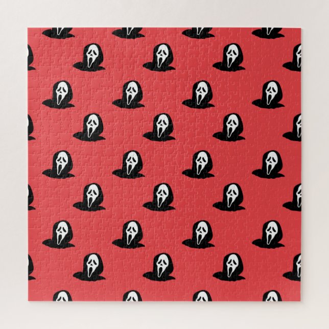 Halloween Ghost Silhouette Spooky Pattern. Jigsaw Puzzle (Vertical)