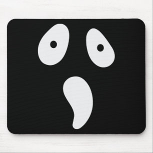 Halloween Ghost Silly Face Costume Funny Scary Fac Mouse Pad
