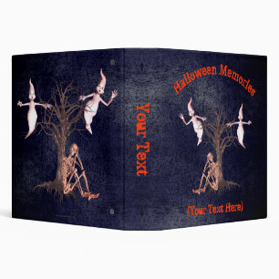 Halloween Ghost Skeleton Personalized  Binder