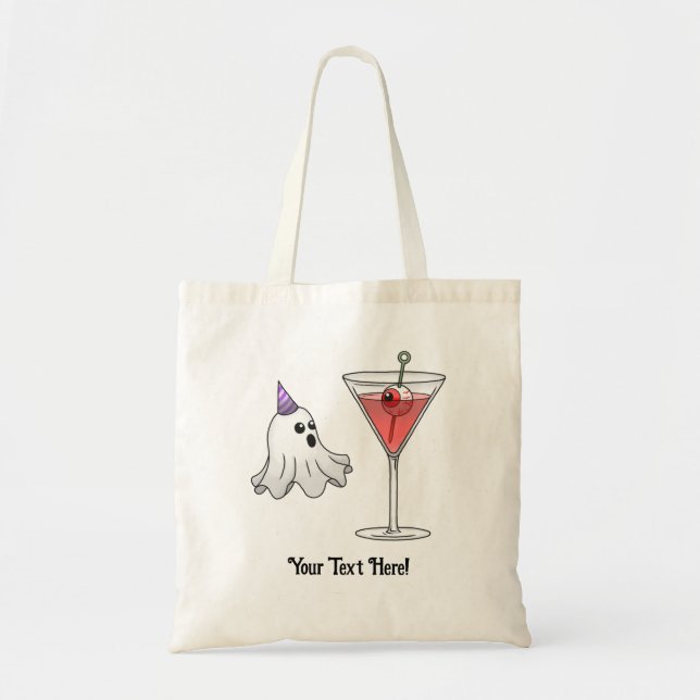 Halloween Ghost & Spooky Cocktail  Tote Bag (Front)