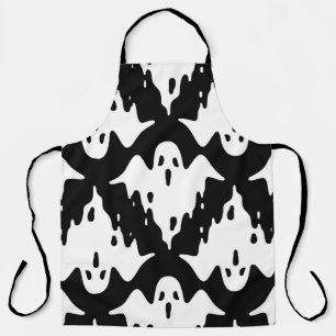 Halloween Ghost Spooky Seamless Pattern Apron