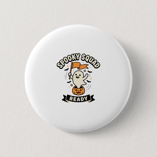 Halloween Ghost Squad 2 Inch Round Button (Front)