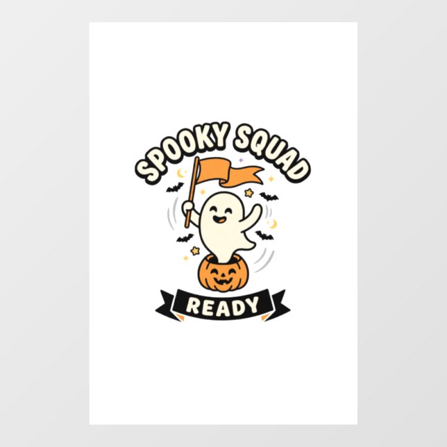 Halloween Ghost Squad Window Cling (Sheet)