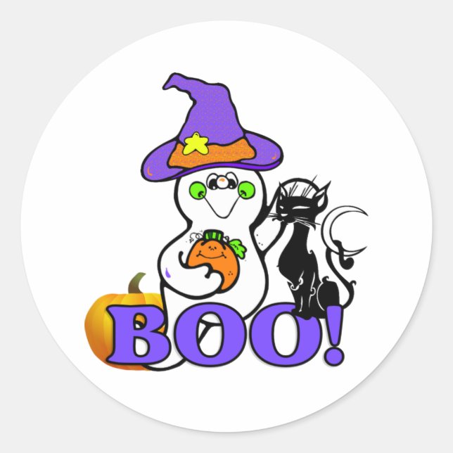 Halloween Ghost Sticker (Front)