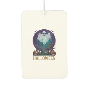 Halloween Ghost Sunglasses Purple Moon Graveyard_1 Air Freshener