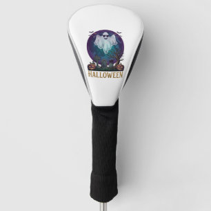 Halloween Ghost Sunglasses Purple Moon Graveyard_1 Golf Head Cover