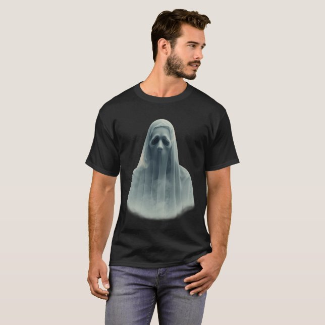 Halloween Ghost T-Shirt – Spooky Fun Tee (Front Full)