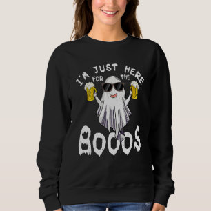 Halloween Ghost That's Here For The Boos Booze Bee Sweatshirt