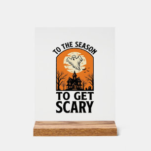 Halloween Ghost To Get Scary Vintage Spooky_1 Acrylic Sign