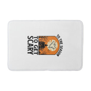 Halloween Ghost To Get Scary Vintage Spooky_1 Bath Mat