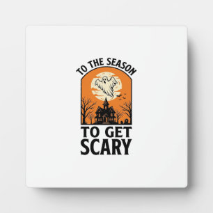 Halloween Ghost To Get Scary Vintage Spooky_1 Plaque