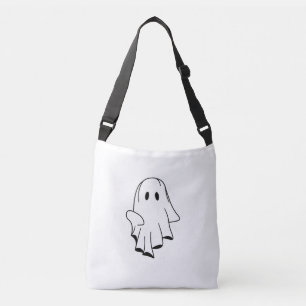 Halloween Ghost Tote Bag with Fixed Boo Design