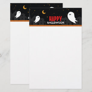 Halloween ghost town stationery