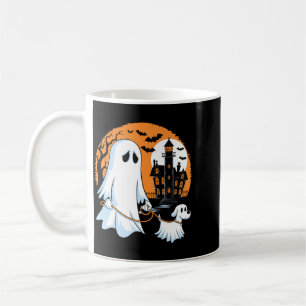 Halloween Ghost Walking Dog Premium Coffee Mug